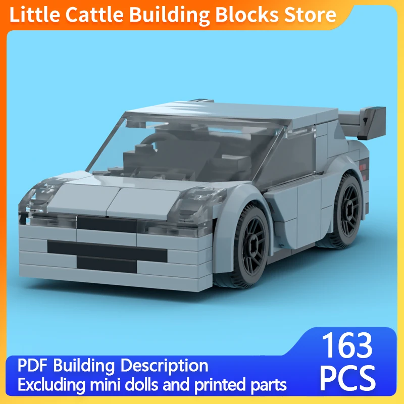 City Car Model MOC Building Bricks Light Modified Hatchback Car Modular Technology Gifts Holiday Assemble Children Toys Suit