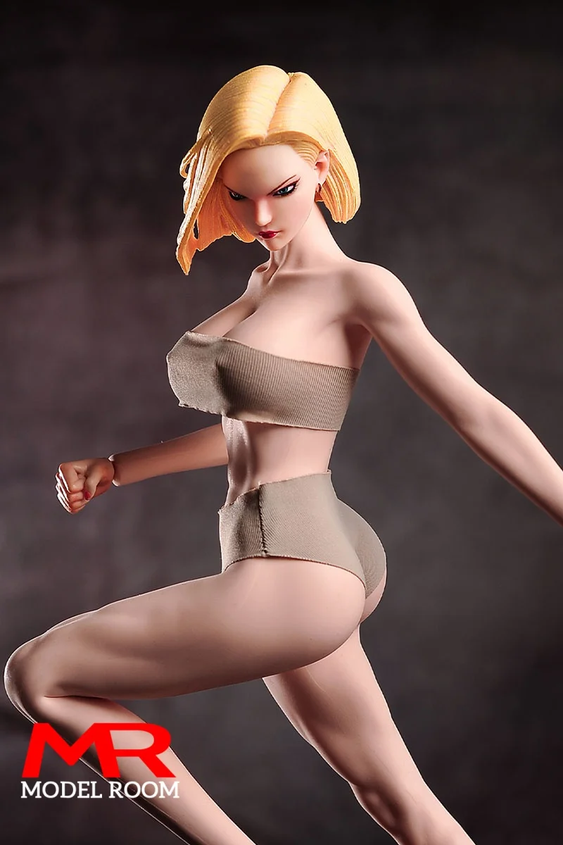 1/6 Scale Fighting Girl Muscle Seamless Body Model 12'' Soldatin Big Breast Action Figure Puppe mit physiologischen Details