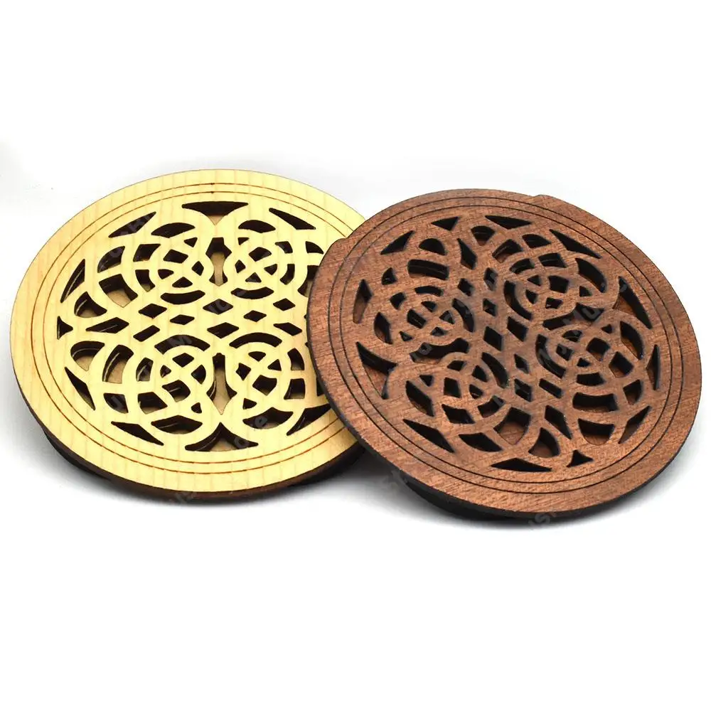 1pcs Multi Type Guitar Wooden Soundhole Cover Block Sound hole Holder Wood for EQ Acoustic Folk Guitar