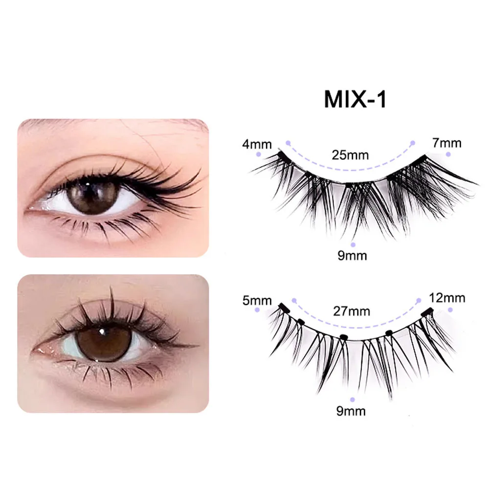 8pcs/pack Magnetic Eyelashes Kit Reusable 3D Magnetic Eyelashes Natural Look Easy To Wear Makeup Lashes Supplies For Women