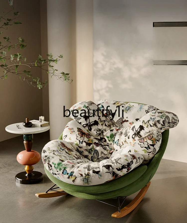 Simple modern lazy butterfly rocking chair lazy recliner sofa single