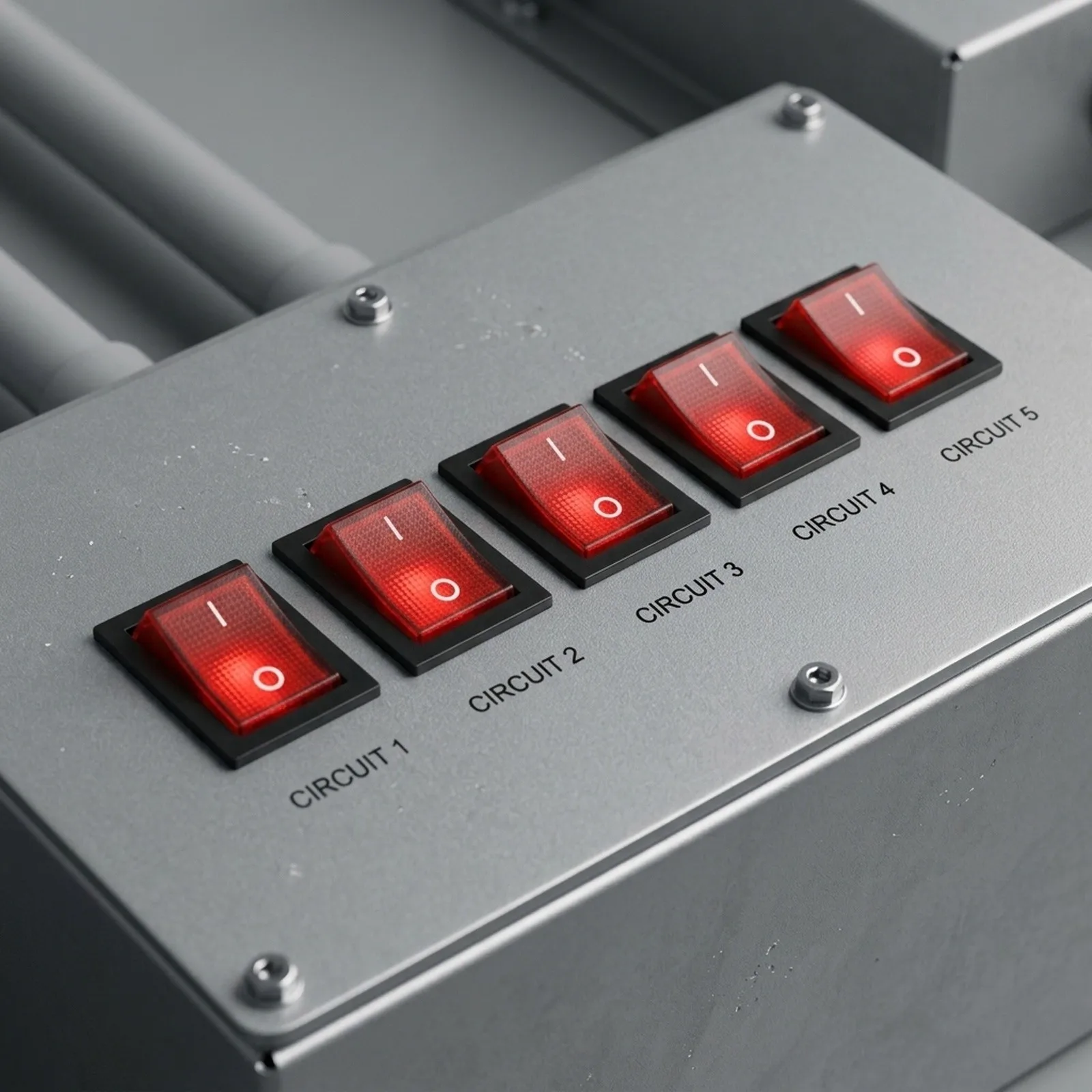 5Pcs Red Lamp Indicator with 4 Pin Connection for KCD4 For 201 DPST Rocker Switch 16A For 250V For 20A 1For 25V