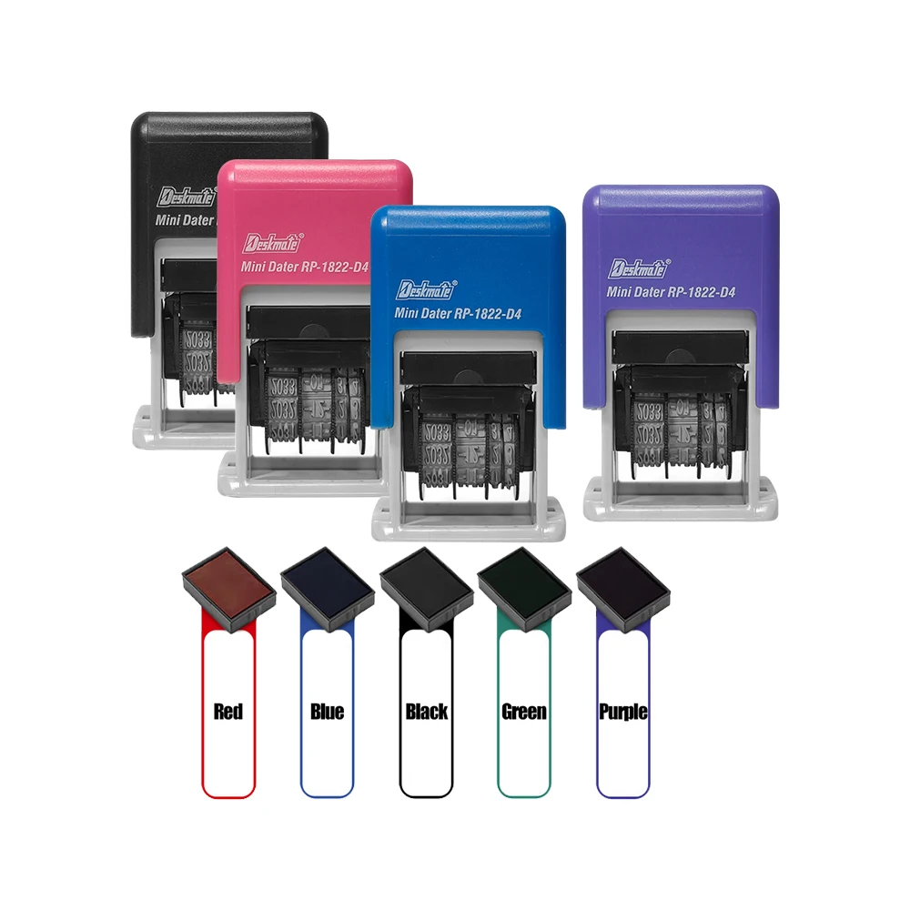 Scrapbooking adjustable self inking date stamp custom text dd mm yyyy for coding