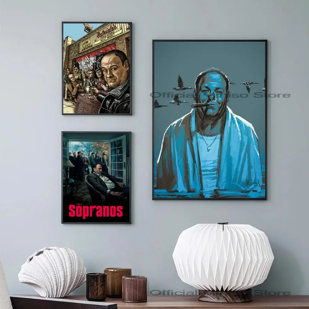 1pc Classic TV Show The S-Sopranos Family Poster Self-adhesive Art Waterproof Paper Sticker Coffee House Bar Room Wall Decor