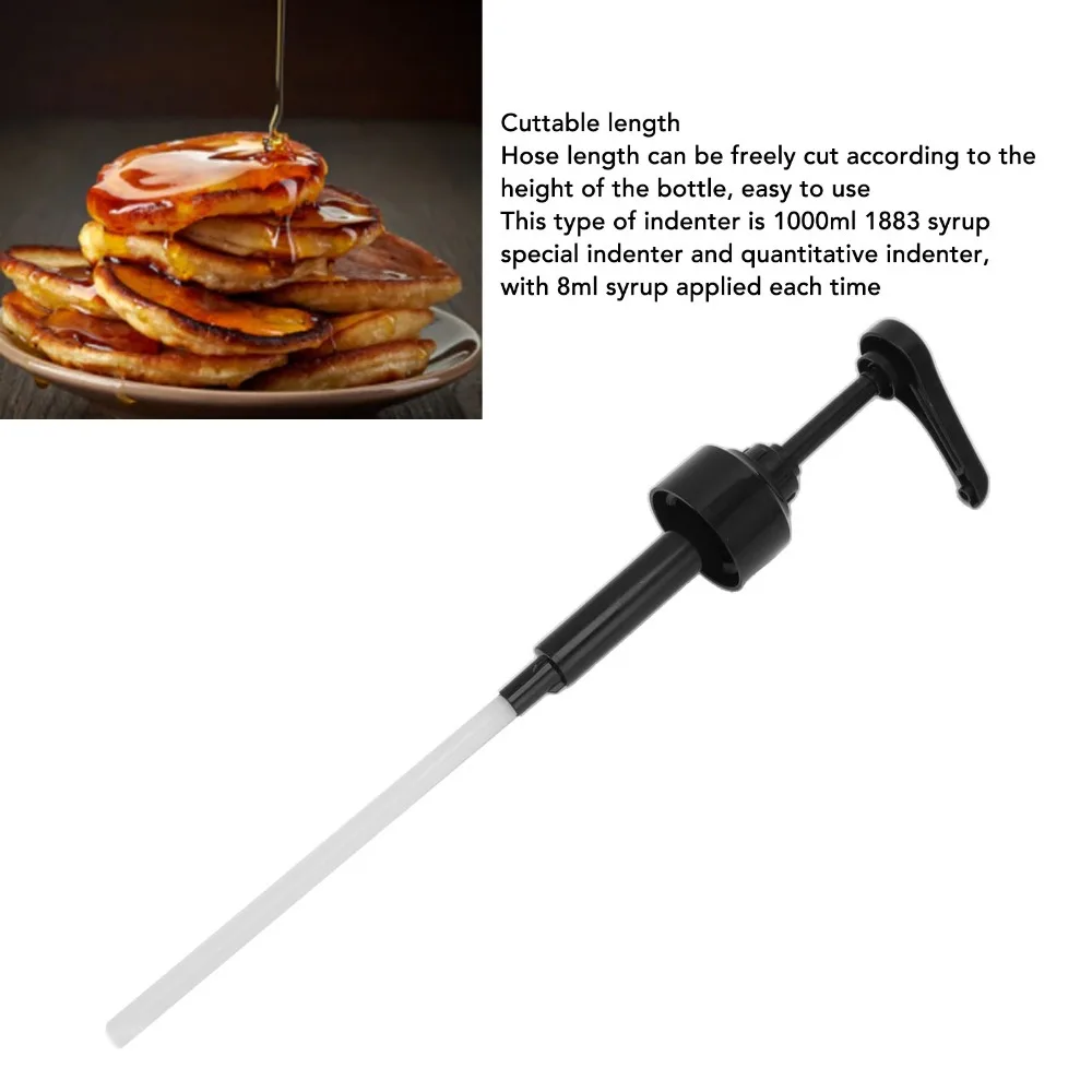 Generic Black Syrup Pressure Pump PP Precise Dispensing Pump Nozzle Leakproof Design Sauce Bottle Pump For Flavoring