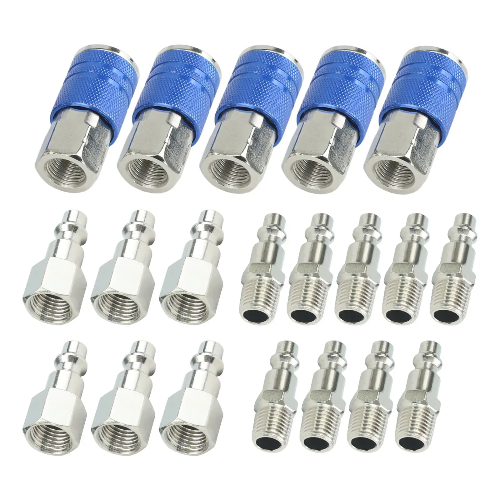1 4 NPT Fittings Quick Coupler Set High Pressure Resistant Long-lasting Performance Optimized Air Flow Connectors