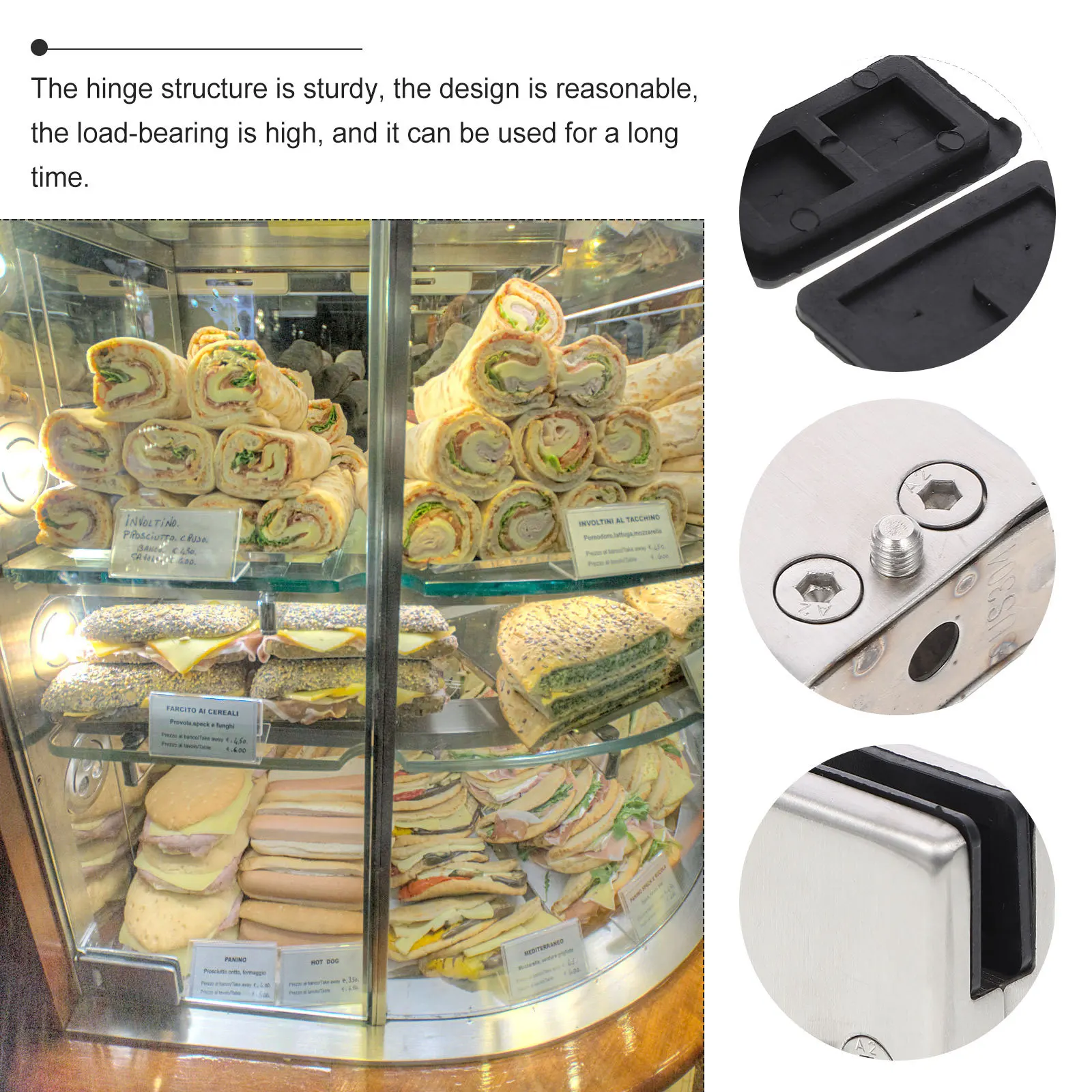 

4 шт. стеклянные зажимы из нержавеющей стали, прочная фиксация, не раздвижная, простая установка, подходит для домашнего торгового центра, офисные стеклянные зажимы