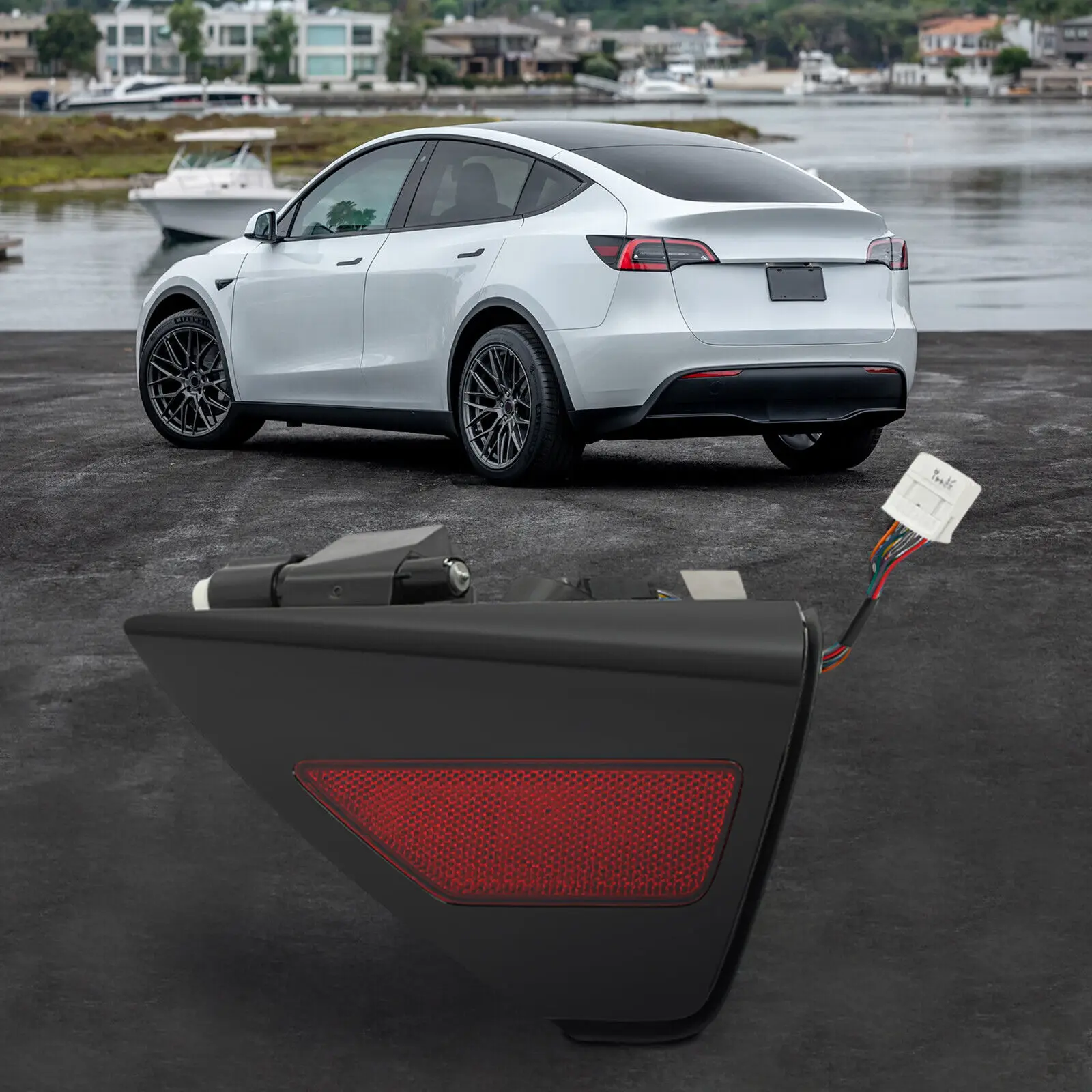 Cubierta de puerta de puerto de carga del lado del conductor para Tesla Model 3/Y (2017-2023) - Reemplazo de estilo OEM