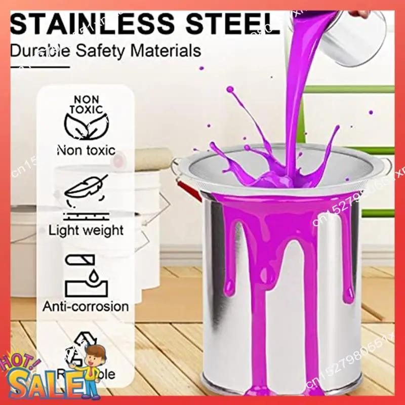ABCL 3 Pack Stainless Steel Strainer 60 Mesh Stainless Steel Filter Cover Fits 5 Gallon Paint Bucket Filter Tool Insert Strain