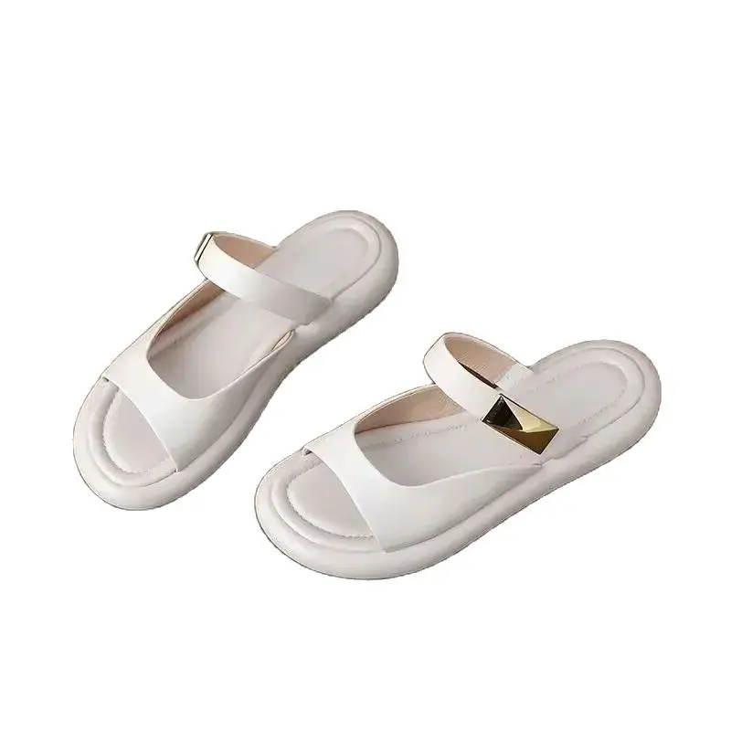 

Women Summer Beach Hole Sandals Female Light Soft Sole EVA Clogs 2024 Fashion Lady Non-slip Outdoor Slippers Zapatos Mujer White