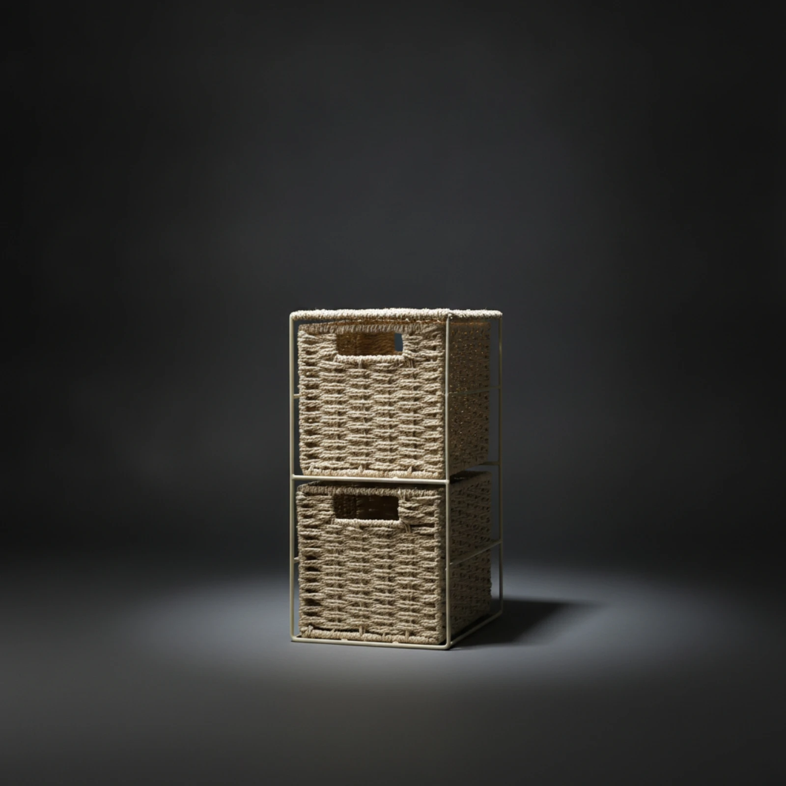Desk Organizer with Drawers Multi-Functional Woven Desktop Drawer Two-Tier Storage Drawer Sturdy Organizer with Drawers