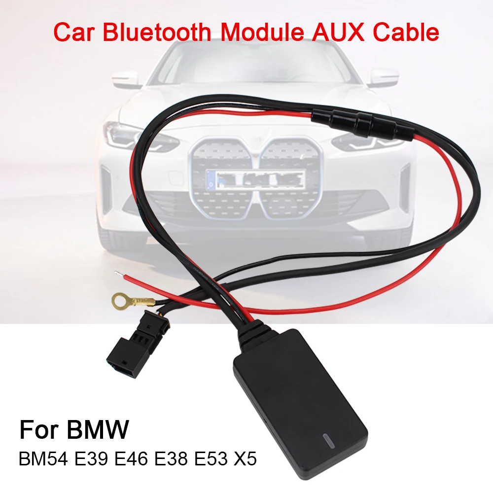 Moduł samochodowy Bluetooth akcesoria samochodowe 3-pin wejście AUX Audio Adapter radiowy dla BMW BM54 E39 E46 E38 E53 X5