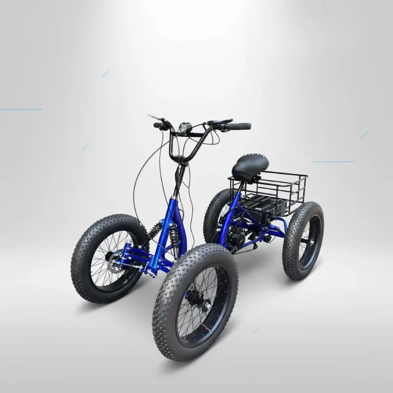 Medium Drive 1000W Wide Tire Four Wheel Adult Off-Road Electric Cargo Bike