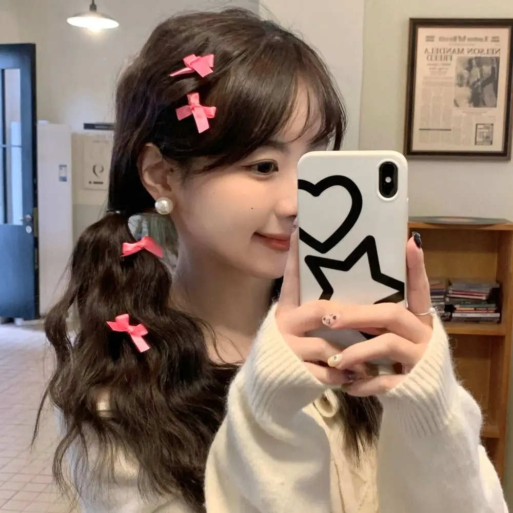 1PC 새로운 미니 Bowknot 헤어 클립 달콤한 요정 활 머리핀 헤어 액세서리 모자를 쓰고 있죠 리본 자용 소녀