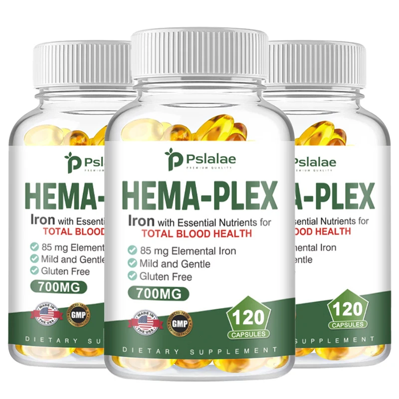 

HEMA-PLEX Iron - Promotes Red Blood Cell Formation, Metabolism and Improve Immune Function Healthy Oxygen