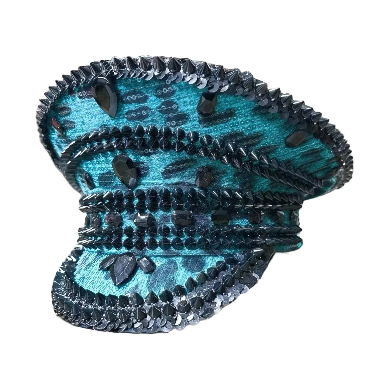 

HongLuan стимпанк капитанская шляпа со стразами для женского фестиваля Burningman, винтажные военные аксессуары и военная кепка для мужчин