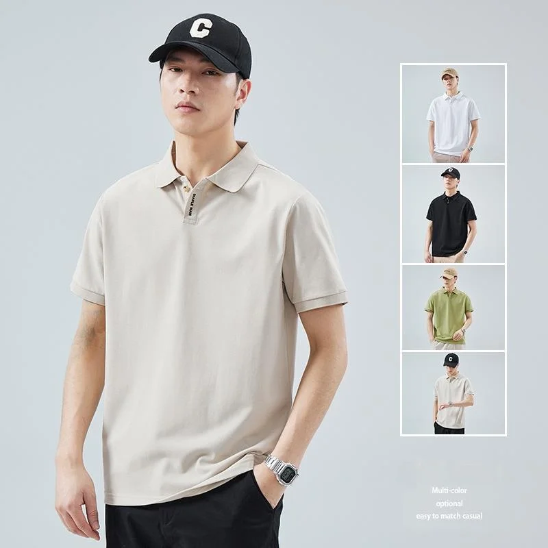 

Men's Summer New Short Sleeve Embroidered Shirt Casual Flip Collar Business Quality Moisture Wicking Fashionable Urban S...