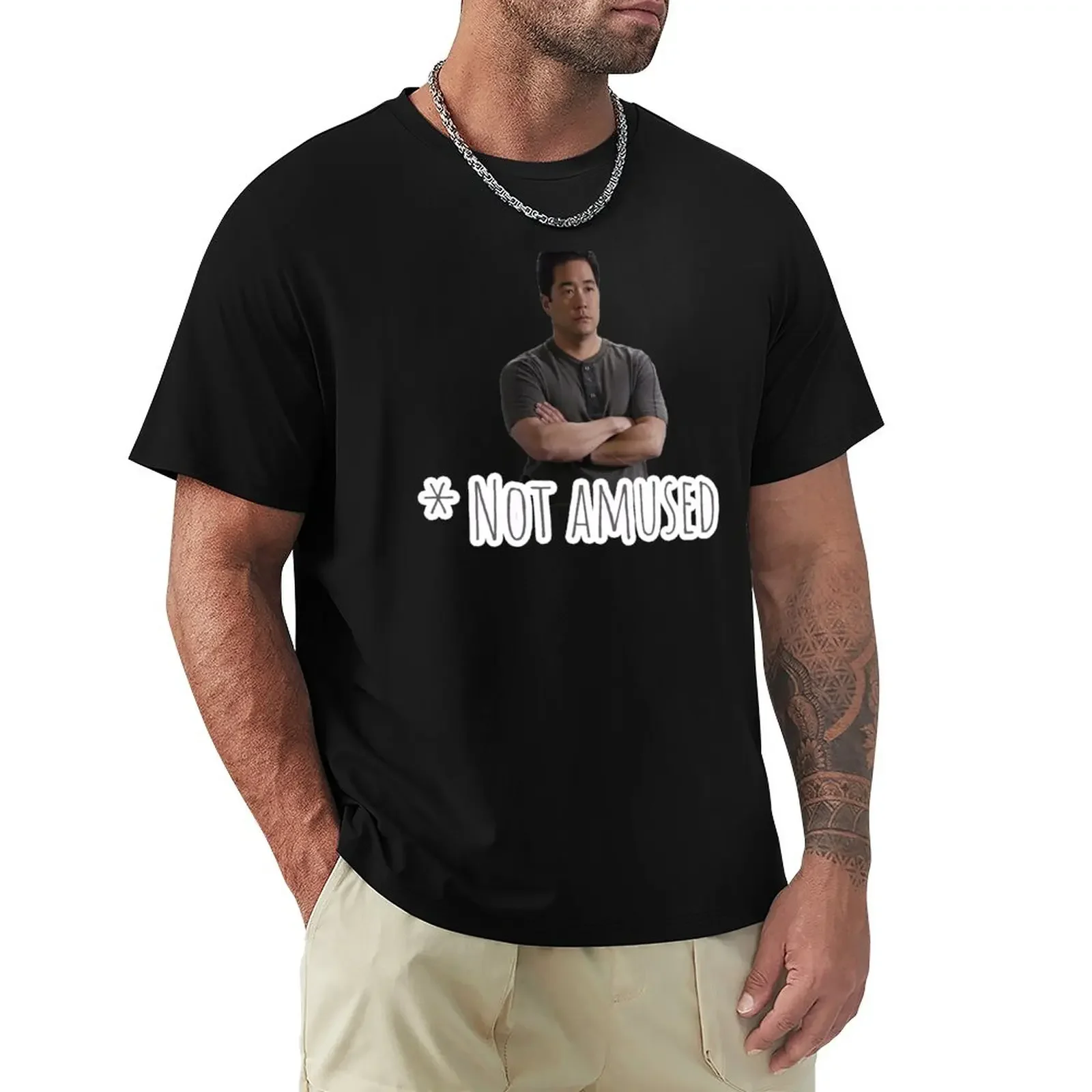 Kimball Cho is not amused T-Shirt summer clothes customs quick drying plain black t shirts men