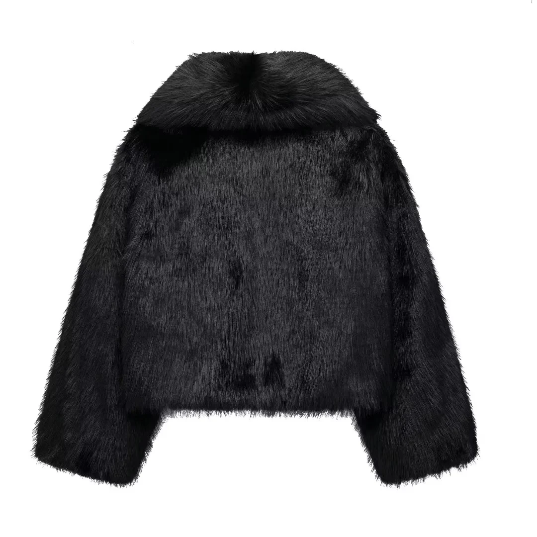 JNLEAOG ort Artificial Fur Effect Jaet Women's Street Sle Loose Fit Youth Faion Autumn New Arrival 638260 800