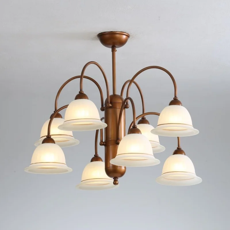

Nordic Creative Retro LED Chandelier Living Room Restaurant Bedroom Kitchen Hotel Glass Art Pendant Lamp Home Decor Lighting