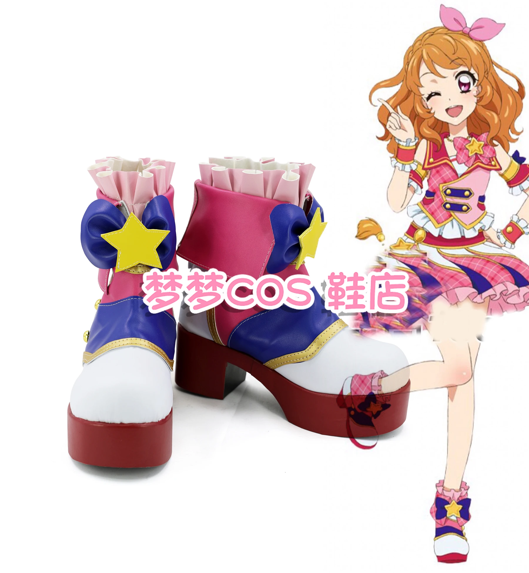 

Aikatsu Akari Ozora Обувь для косплея Сапоги Аниме Хэллоуин Тематические мероприятия Сапоги на заказ