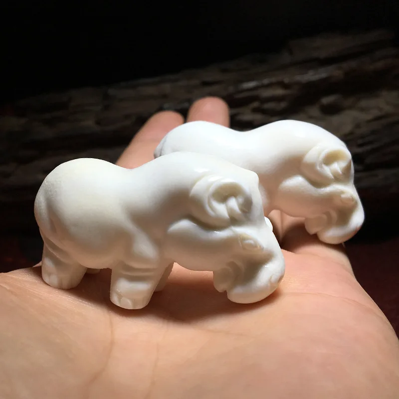 Natural antlers hand-carved hippopotamus handle pieces desk knick-knacks