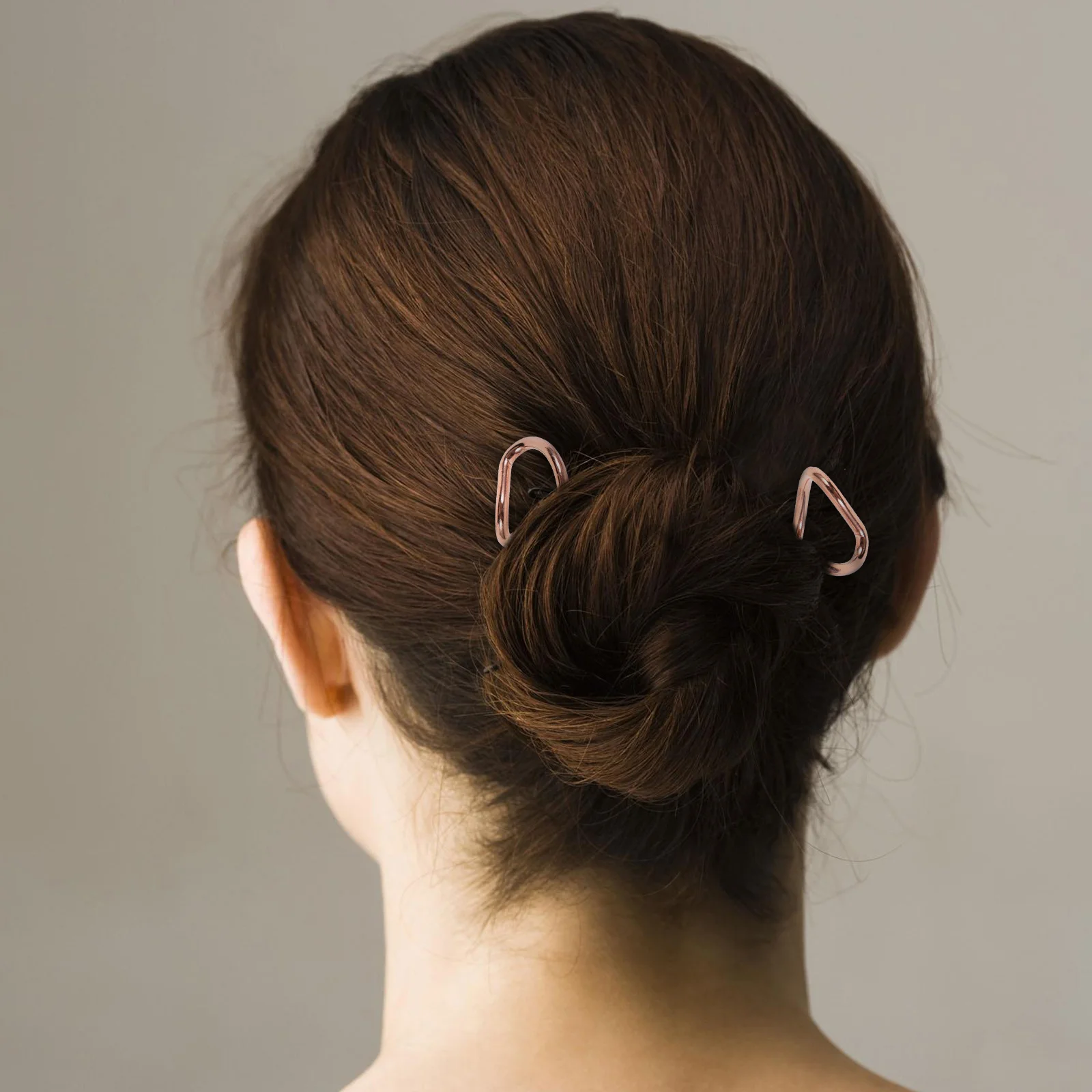 20 قطعة من مشابك الشعر الحلزونية، دبابيس لولبية مرنة، صانع كعكة سهل للشعر الطويل، إكسسوارات تصفيفة الشعر للنساء باللون الذهبي الوردي #4