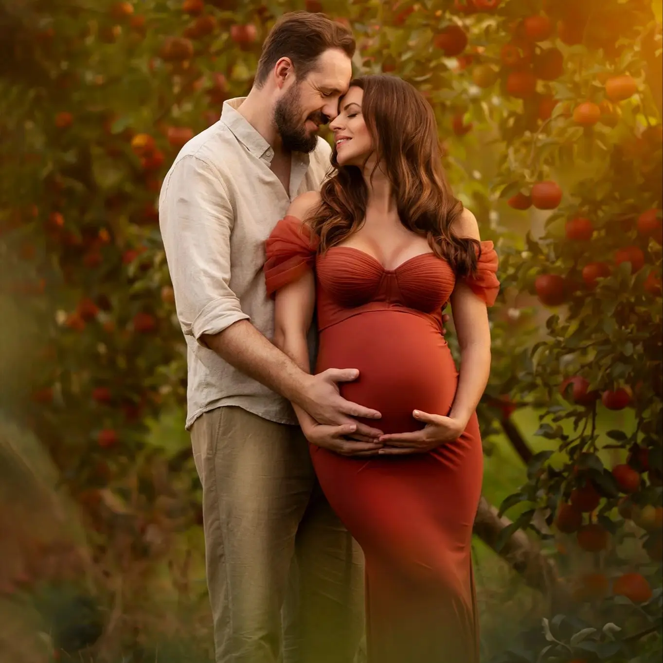 Mulheres vestidos de baile de sereia sem alças, mangas compridas, vestido de fotografia, vermelho escuro, gravidez, babyshower