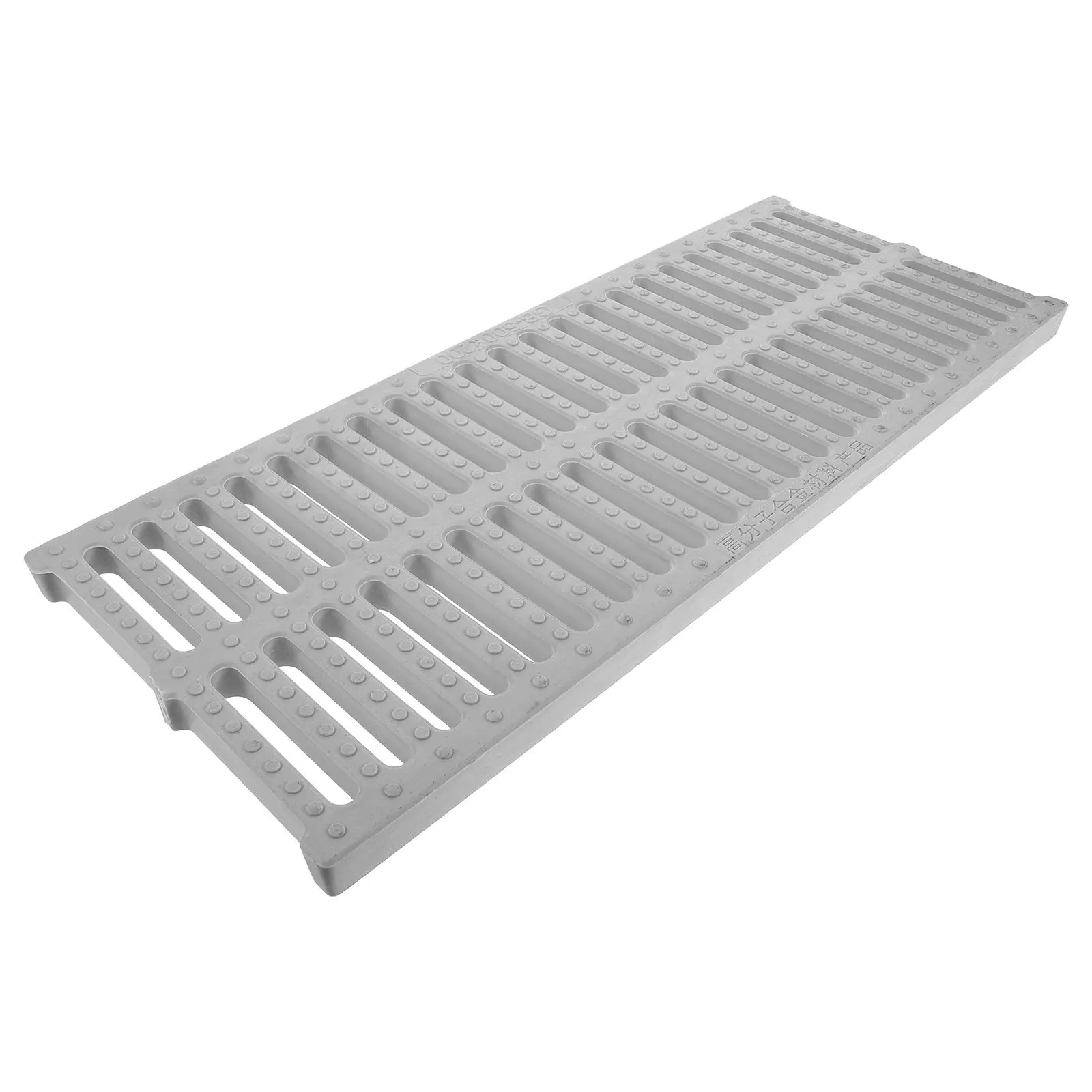 

20X8 Inch Heavy Duty Channel Drain Grate Polymer Plastic Outdoor Sewer Cover For Driveways Patios Decks Pool Garage Floors