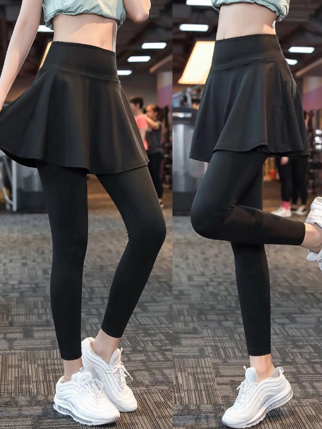 تنورة رياضية نسائية كاجوال عالية الخصر لصالة الألعاب الرياضية والجري واللياقة البدنية وركوب الدراجات تنورة كاجوال للجولف والتنس واللياقة البدنية مريحة #6