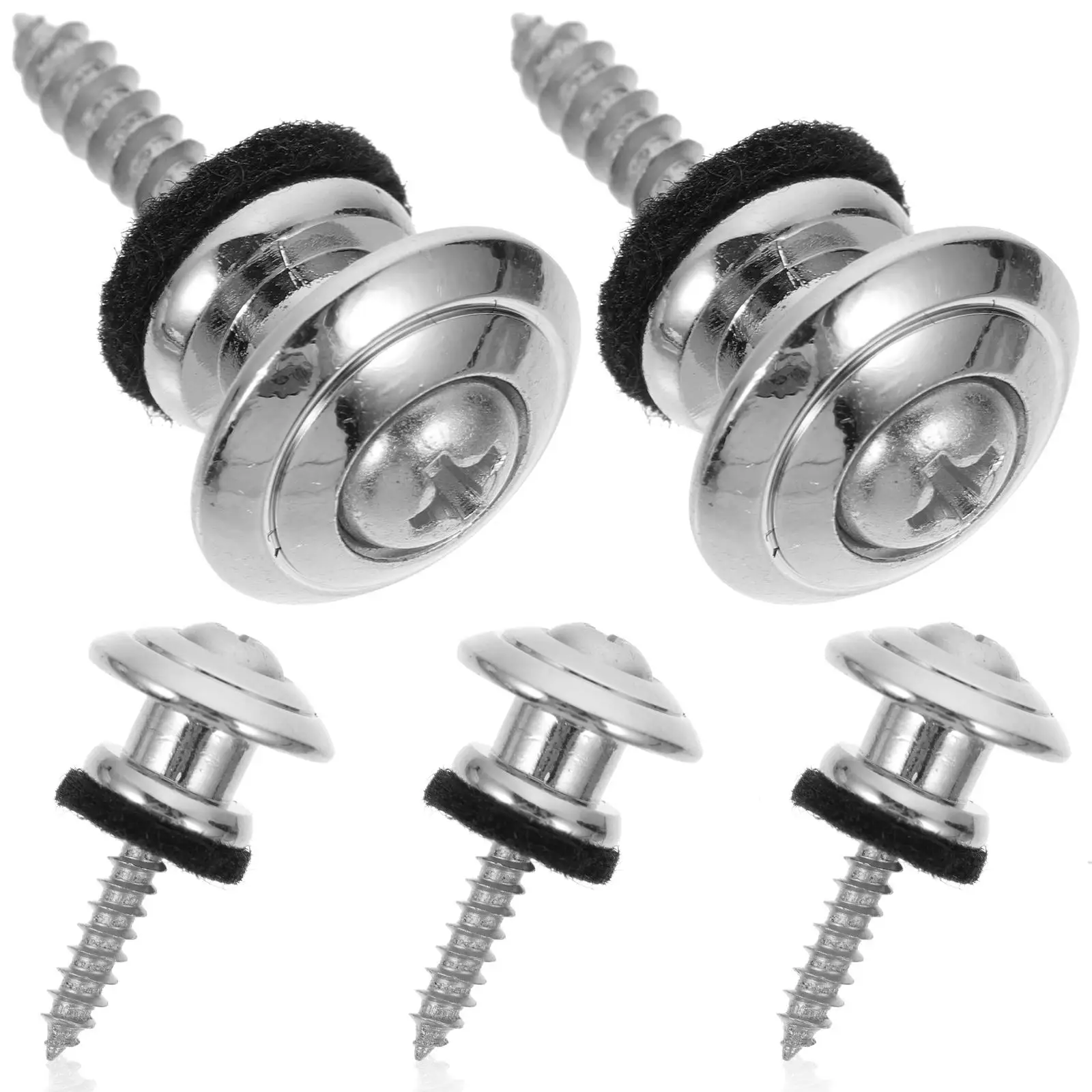 5 Pcs Guitar Strap Lock Buckle Button Pin Buttons Acoustic Locking Ballad Locks