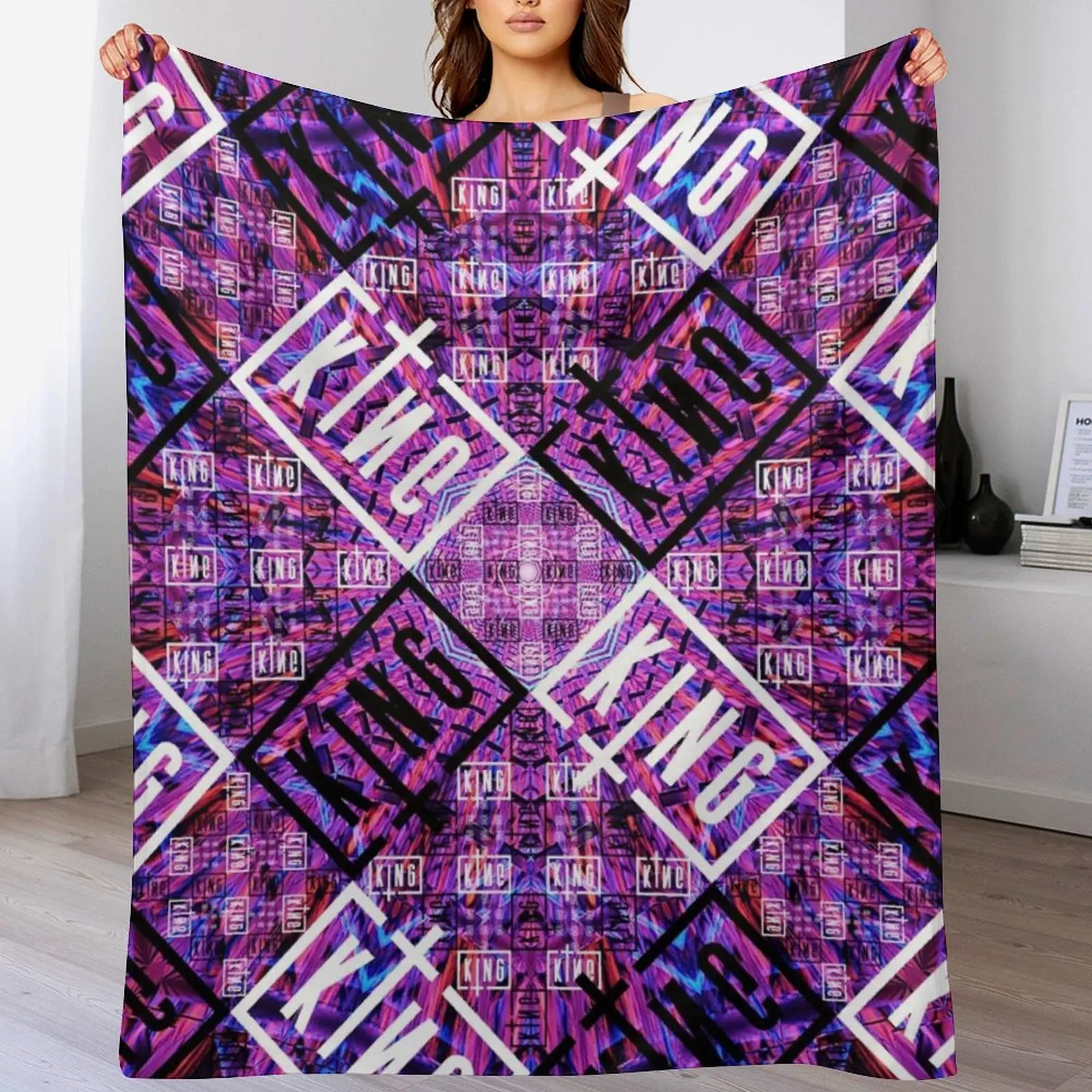 

Sullivan King Kaleidoscope Logo Merch Throw Blanket All Weather Soft Throw Blanket for Sofa