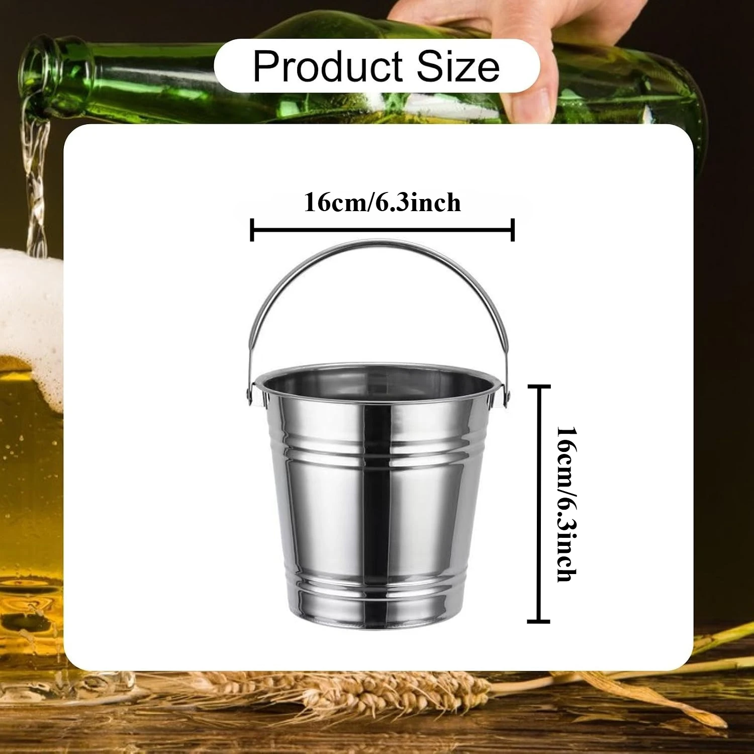 Thickened Double Wall Stainles - Ice Bucket Silver review and price