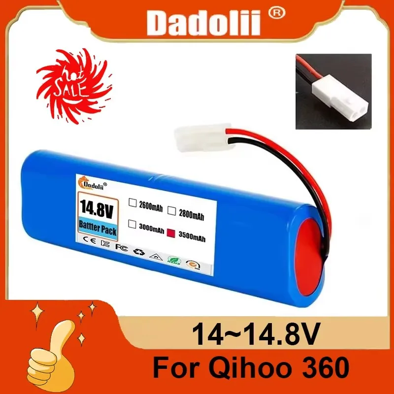 

Qihoo 360 S6 Robot Vacuum Cleaner 14.8V 12800mAh Battery Pack Spare Parts Replacement Parts