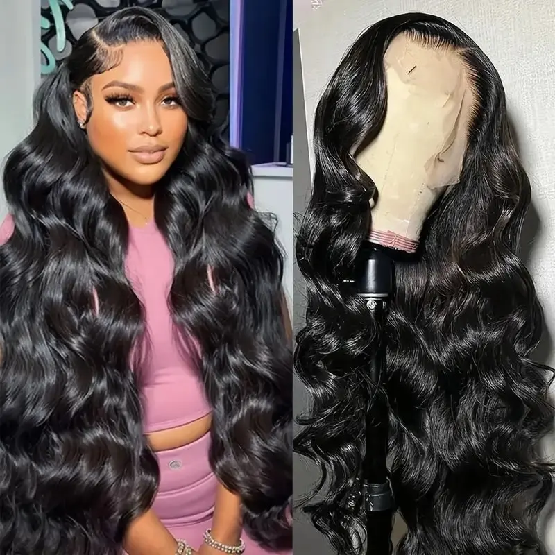 Rosabeauty HD 13X6 Transparent Body Wave  250% Density 40Inches Lace Frontal Wig Front Human Hair 5X5 Ready To Wear Glueless Wig