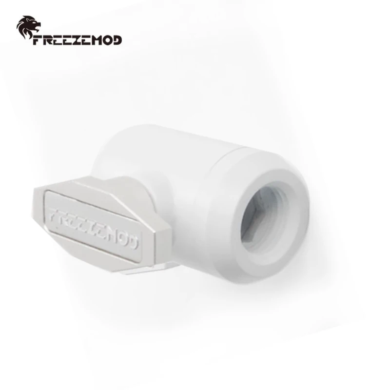 صمام مفتاح تبريد المياه من FREEZEMOD، صمام تصريف المياه الملتفة يدويًا وإيقاف تشغيل وإيقافها باللون الأسود والفضي والأبيض YGNS
