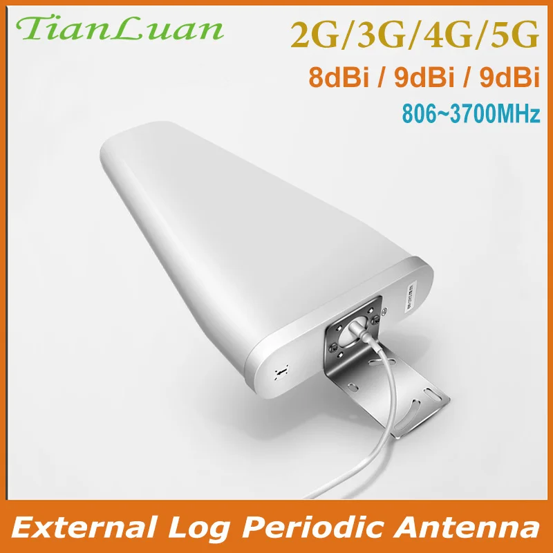 2G 3G 4G LTE 5G Log Periodic Antenna Wideband External LPDA Outdoor Yagi Antenna for Cellphone Amplifier Signal Booster Repeater