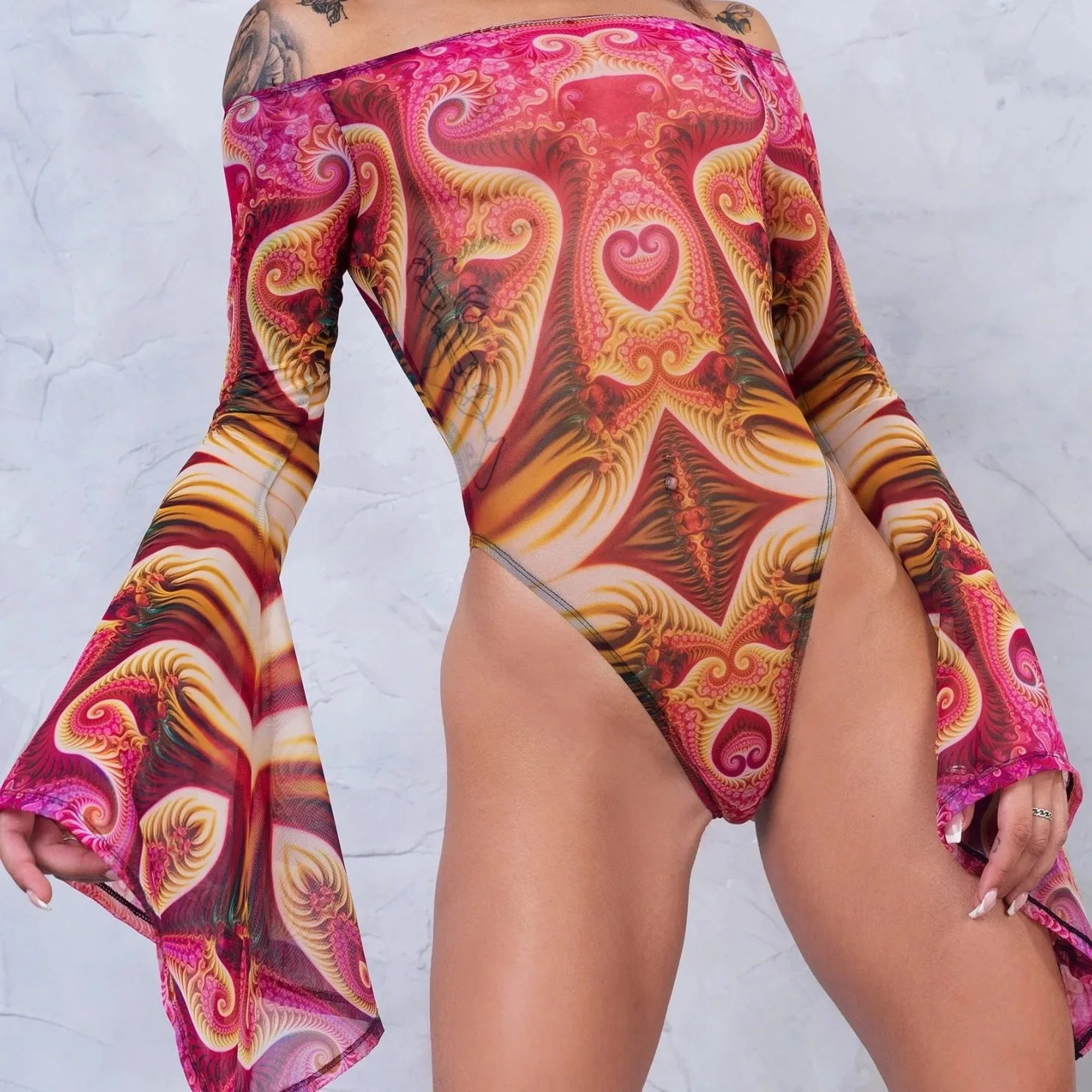 

Women 3D Print Colorful Bodysuit Swimsuit Cosplay Costume Halloween Holiday Carnival Party Swimwear Suit Jumpsuit Beach Wear
