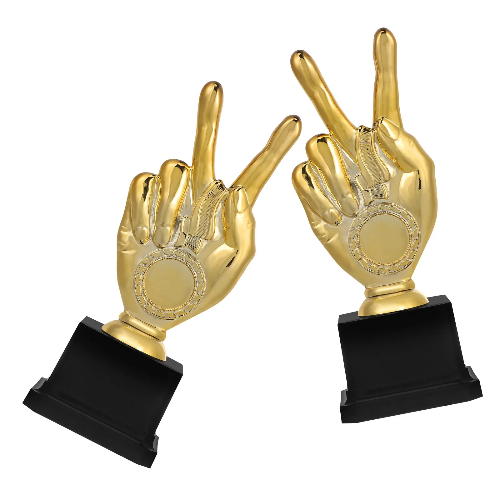 2Pcs Small Plastic Trophy Cup Set Golden Award Trophies for Kids Vibrant Finish Ergonomic Grip for Student Recognition Sports