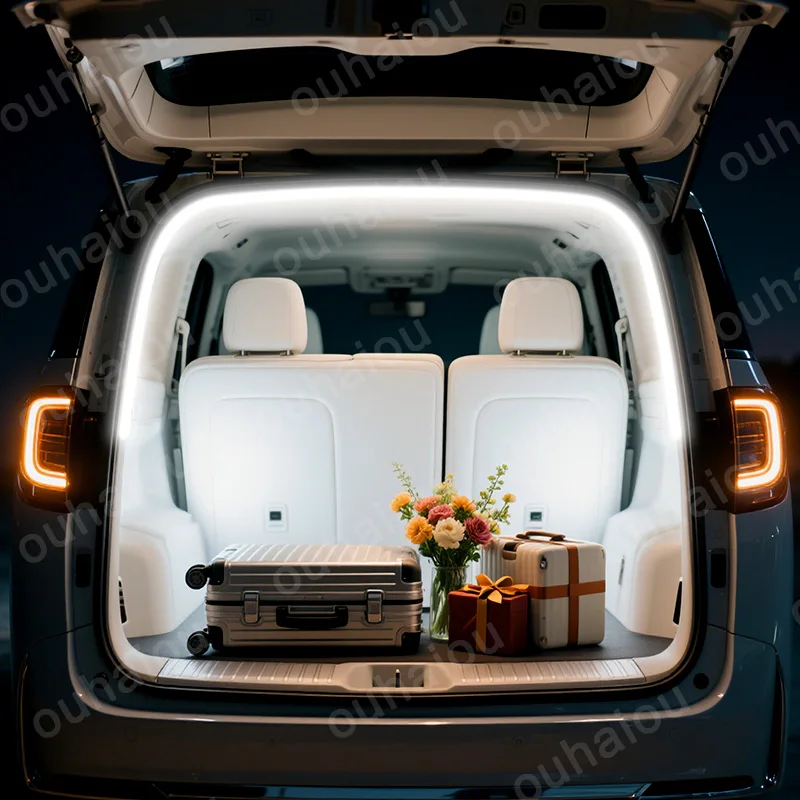 لVoyah حلم الجذع ضوء تعديل ضوء أضواء الغلاف الجوي الأبيض الدافئ الأبيض الخلفي الجذع LED ضوء بار #4