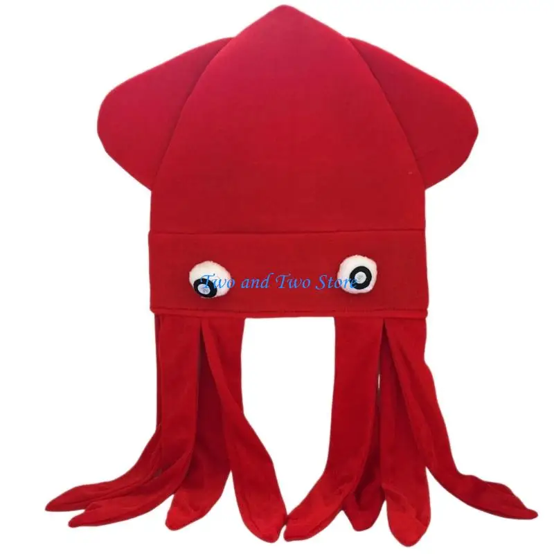 

HX6F Comfortable Cuttlefish Cap Soft Cloth Easy To Clean Squid Hat For Daily Wear Outdoor Activity And Event Photography Wear