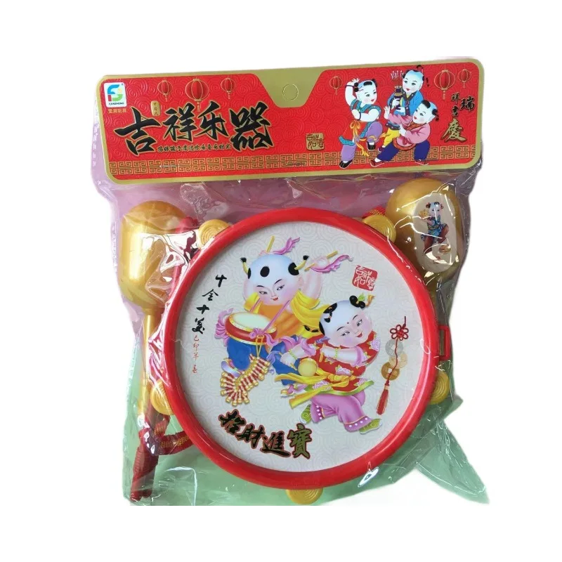 子供用縁起の良い花ドラム5-6個/セット楽しいノック音付き男の子女の子育成用楽器セットドラムサンドハンマーおもちゃ