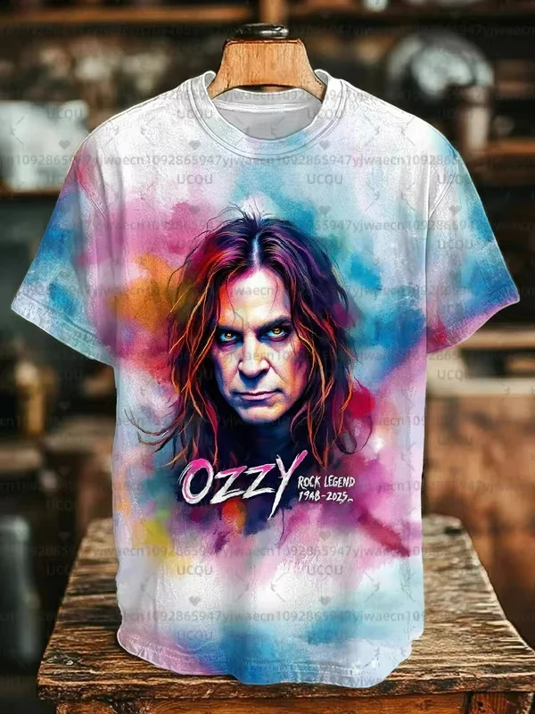 الصيف الرجال النساء قصيرة الأكمام Ozzy Osbourne المغني طاقم الرقبة عادية ثلاثية الأبعاد طباعة التعادل صبغ تي شيرت الهيب هوب القمم #3