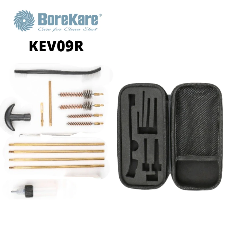 BoreKare Rifle Kit Premium Cleaning Kit Tools Brush Portable EVA Case 223, .308 Cal Gun Clean Kits 16 Pcs Set Accessories