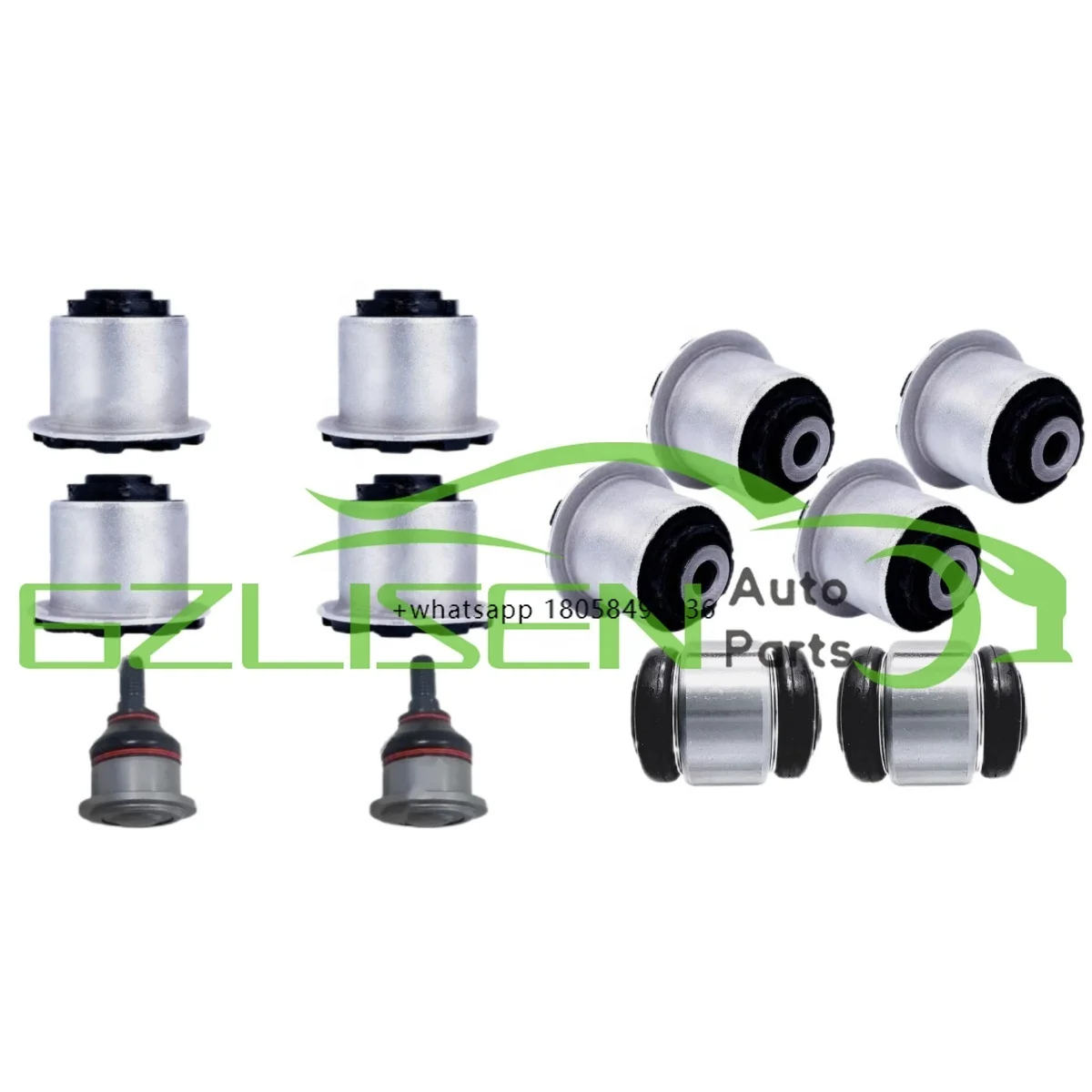 

For Aston Martin Front & Rear Upper Control Arm Bushing Ball Joint Kit 12 PCS