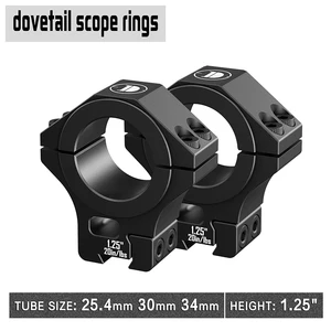 Discoverer Double Stud 25.4-30-34MM 1.25 inch High Narrow High-Width Hunting Rifle Clamp