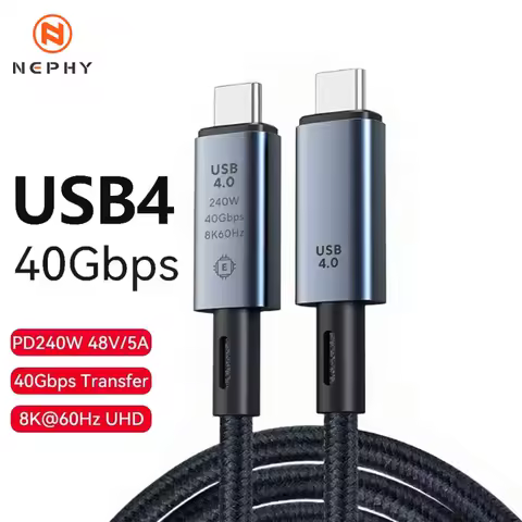 PD 240W USB4.0 40Gbps Type C to C Cable super Fast Charging Cable 8K@60Hz for MacBook Pro PS5 Nintendo Switch Galaxy Steam Deck