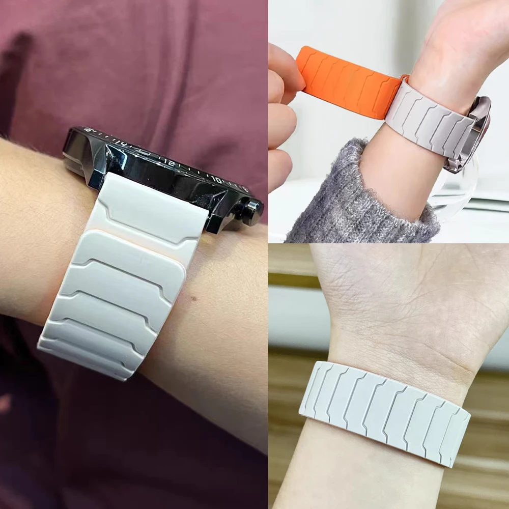 Ремешок 20 мм 22 мм для Polar Vantage V3 M3 M2/Grit X X2 Pro Titan, браслет для Polar Ignite 3, двухцветный магнитный силиконовый ремешок для часов