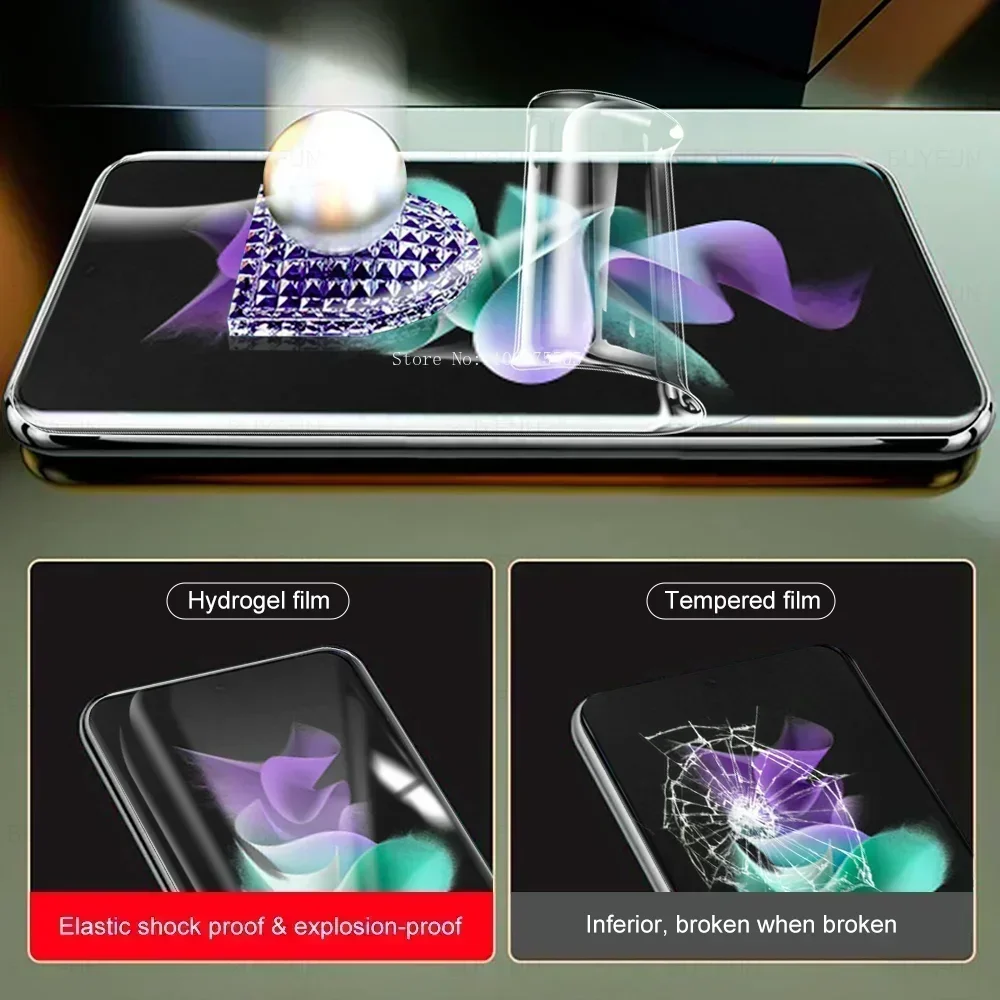 3 шт. гидрогелевая пленка для Samsung Galaxy Z Flip3 Flip4 Flip5 Защитная пленка для экрана не стекло ZFlip 3 Flip 4 5 ZFlip3 ZFlip4 ZFlip5 5G
