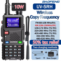 Baofeng 5Rm 10W Multi Band Handheld Walkie Talkie Am Aviation Band 2500Mah 999Ch Type-C For Uv-5R  Two Way Radio